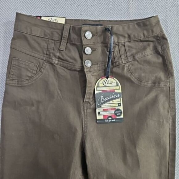 Cello Jeans Size 9 Green Women's Classic Straight Leg Stretch New with Tags - Picture 2 of 16